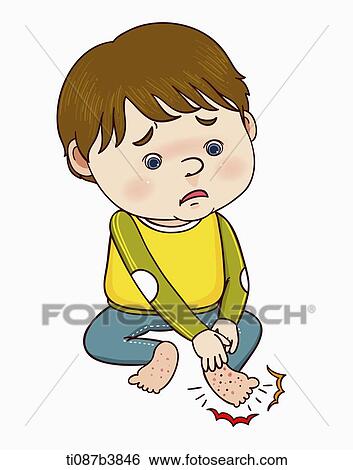 illustration of a man with pain in his soles View Large Illustration Stock Illustration - illustration of a man with pain in his soles. Fotosearch