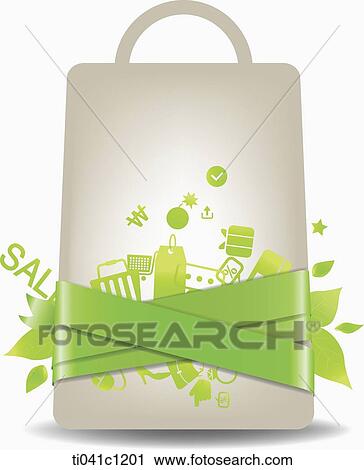 illustration of a shopping bag that represents sale View Large Illustration Clip Art - illustration of a shopping bag that represents sale. Fotosearch