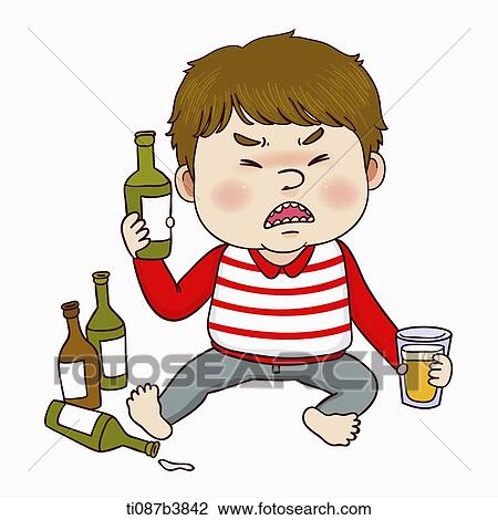 illustration of an alcoholic View Large Illustration Drawing - illustration of an alcoholic. Fotosearch