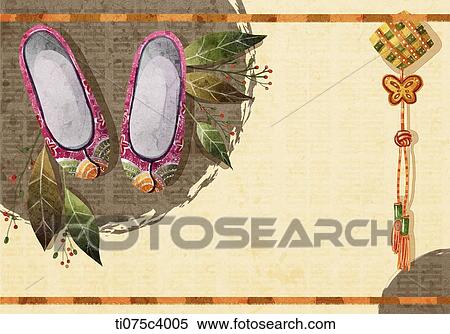 Stock Illustration - illustration of card design with concept of Chuseok. Fotosearch