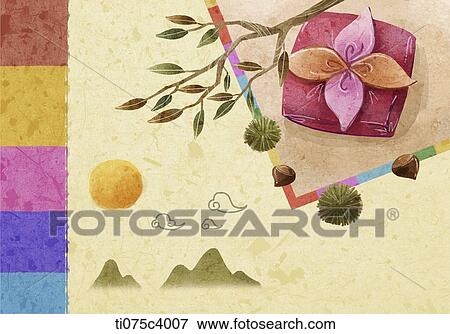 illustration of card design with concept of Chuseok View Large Illustration Stock Illustration - illustration of card design with concept of Chuseok. Fotosearch