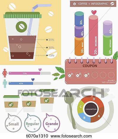 illustration of coffee info graphic View Large Illustration Clipart - illustration of coffee info graphic. Fotosearch