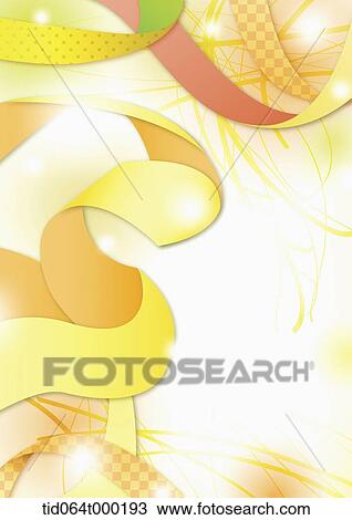 illustration of colorful ribbons View Large Illustration Drawing - illustration of colorful ribbons. Fotosearch