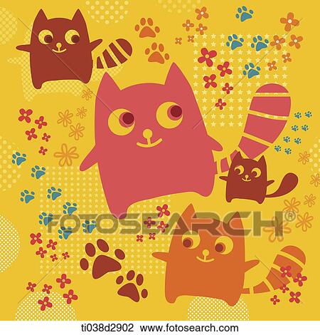illustration of cute animal characters View Large Illustration Drawing - illustration of cute animal characters. Fotosearch
