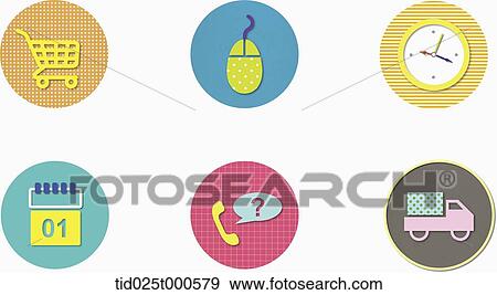 illustration of icons in colorful circles View Large Illustration Stock Illustration - illustration of icons in colorful circles. Fotosearch