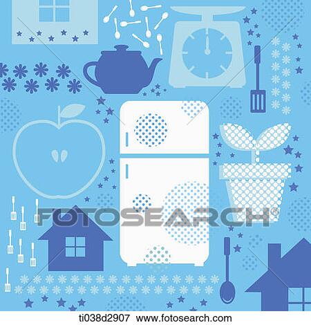 illustration of icons related to food View Large Illustration Stock Illustration - illustration of icons related to food. Fotosearch