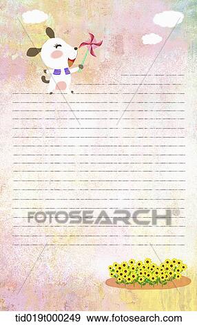 Stock Illustration - illustration of letter template with a dog . Fotosearch