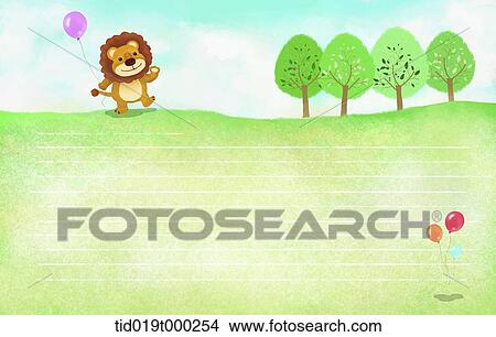 illustration of letter template with a lion View Large Illustration Stock Illustration - illustration of letter template with a lion. Fotosearch