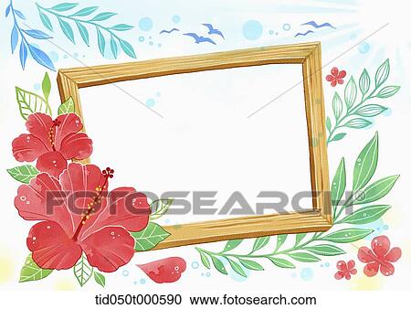 Clipart - illustration of memo template featuring red flowers. Fotosearch