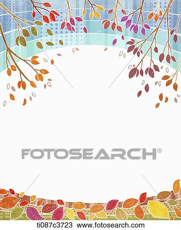 illustration of memo template featuring autumn atmosphere View Large Illustration Drawing - illustration of memo template featuring autumn atmosphere. Fotosearch