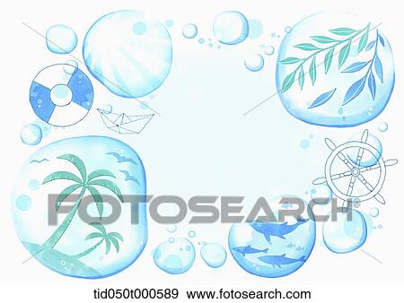 Stock Illustration - illustration of memo template featuring bubbles. Fotosearch