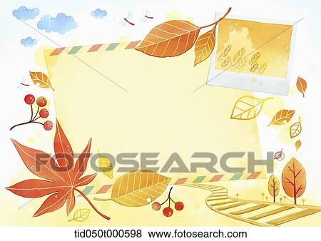 illustration of memo template featuring autumn leaves View Large Illustration Stock Illustration - illustration of memo template featuring autumn leaves. Fotosearch