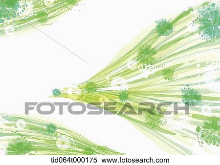 illustration of memo template featuring green lines with flowers View Large Illustration Stock Illustration - illustration of memo template featuring green lines with flowers. Fotosearch