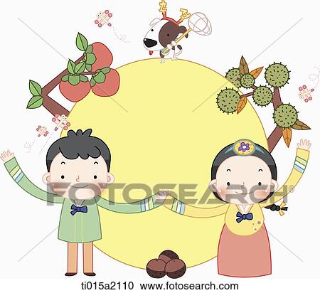 illustration of memo template in concept of Chuseok View Large Illustration Clipart - illustration of memo template in concept of Chuseok. Fotosearch