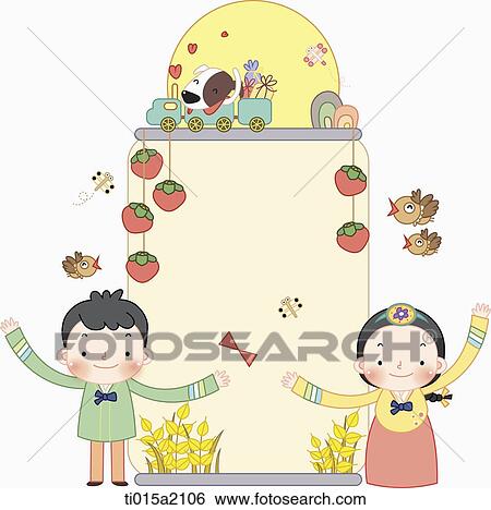 Stock Illustration - illustration of memo template in concept of Chuseok. Fotosearch