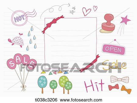 illustration of memo templates including word sale and open View Large Illustration Stock Illustration - illustration of memo templates including word sale and open. Fotosearch