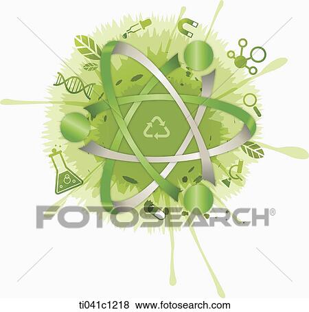 Stock Illustration - illustration of message template with green energy. Fotosearch