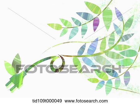 illustration of renewable energy featuring leaves View Large Illustration Stock Illustration - illustration of renewable energy featuring leaves. Fotosearch