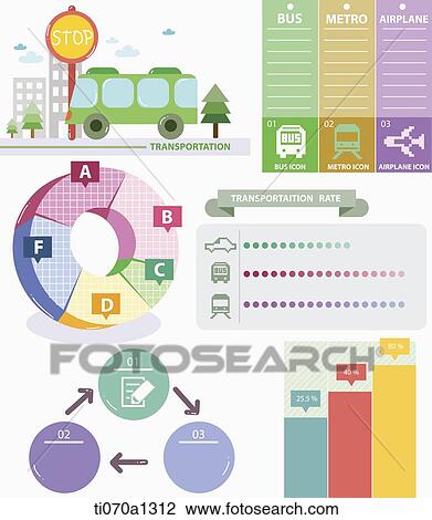 illustration of transportation info graphic View Large Illustration Drawing - illustration of transportation info graphic. Fotosearch
