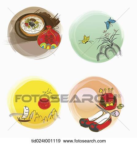 Stock Illustration - illustrations related to Korean Chuseok. Fotosearch
