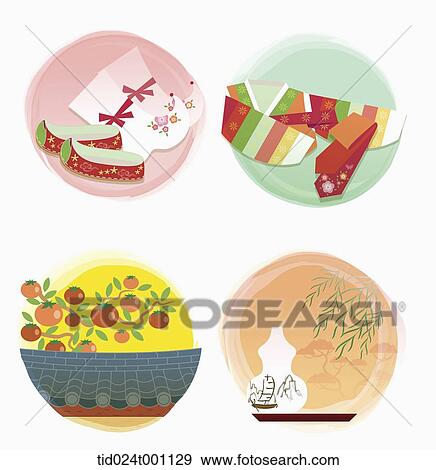 illustrations related to Korean Chuseok View Large Illustration Stock Illustration - illustrations related to Korean Chuseok. Fotosearch