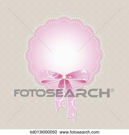 pink flower edge paper with a ribbon View Large Illustration Clipart - pink flower edge paper with a ribbon. Fotosearch