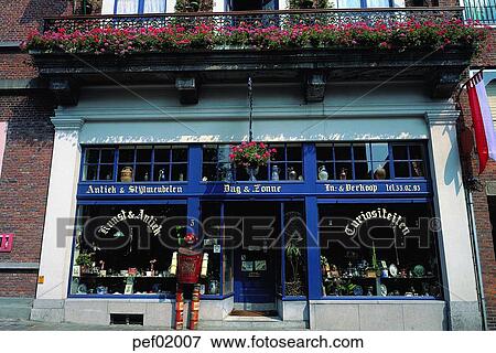 Stock Photo - store, window, window, decoration, robot decoration, flowerdecoration, decoration. Fotosearch