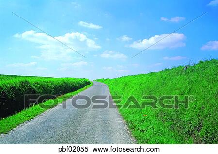 road, street, field, grass, sky, landscape, landscape View Large Photo Image Stock Photography - road, street, field, grass, sky, landscape, landscape. Fotosearch