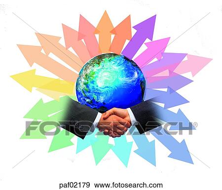 Stock Photo - handshake, hand, computer graphics, CG, graphics, businesman. Fotosearch