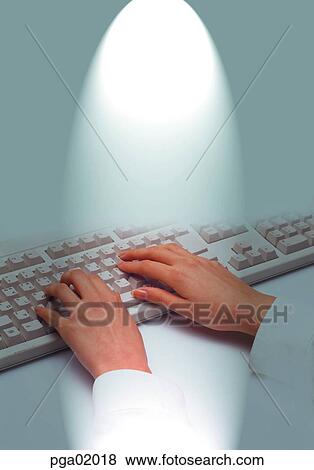 two hands, hands, computer, keyboard, hand, finger, keyboard View Large Photo Image Stock Photo - two hands, hands, computer, keyboard, hand, finger, keyboard. Fotosearch