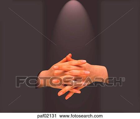 Stock Image - two hands, hands, hand, finger. Fotosearch