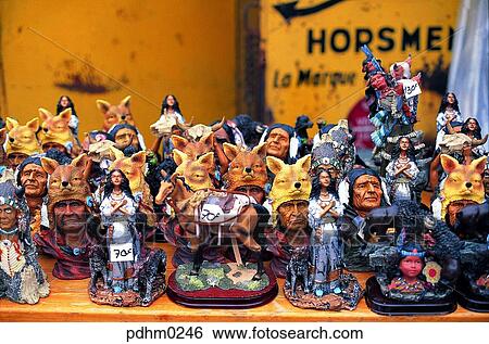 Stock Photograph - Paris, doll, display, exhibition, Indian, WestEurope, Europe. Fotosearch
