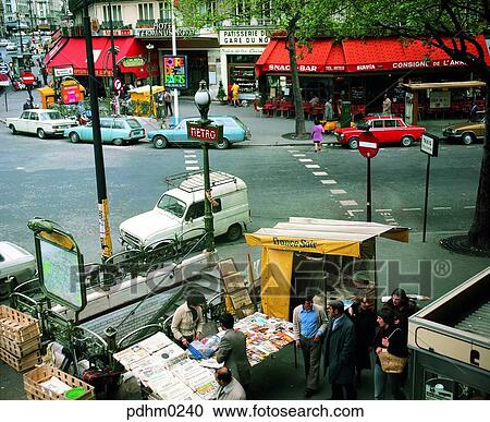 Paris, subwayentrance, street, road, car, street light, downtown View Large Photo Image Stock Image - Paris, subwayentrance, street, road, car, street light, downtown. Fotosearch