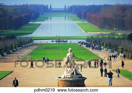 Versailles, Palace, BronzeStatue, pond, landscape architecture, tree, garden View Large Photo Image Stock Photo - Versailles, Palace, BronzeStatue, pond, landscape architecture, tree, garden. Fotosearch