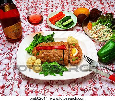 Picture - bread, wine, liquor, drinks, beverage, fruits, glass. Fotosearch
