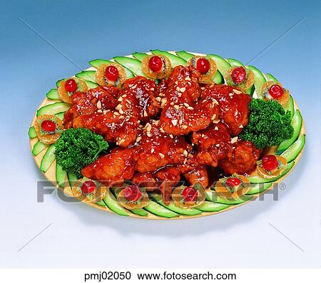 chicken, meat, vegetables, fruits, sesame, food, fast food View Large Photo Image Stock Image - chicken, meat, vegetables, fruits, sesame, food, fast food. Fotosearch