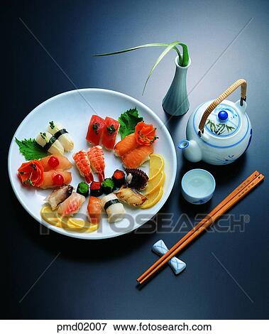 fishSushi, fish, Sushi, rice, liquor, appetizer, chopsticks View Large Photo Image Stock Photo - fishSushi, fish, Sushi, rice, liquor, appetizer, chopsticks. Fotosearch