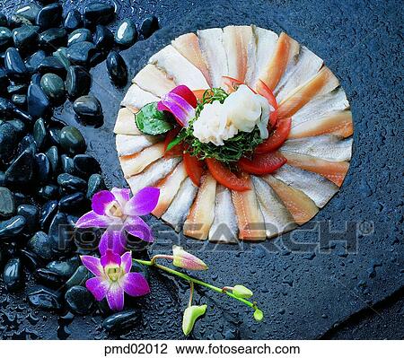 raw fish, fish, food, dish, Japanese food View Large Photo Image Stock Image - raw fish, fish, food, dish, Japanese food. Fotosearch