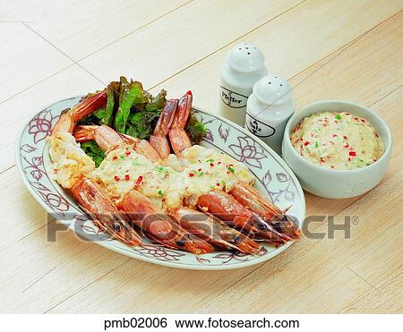 shrimp, source, dressing, marine products, roast, western food View Large Photo Image Stock Photograph - shrimp, source, dressing, marine products, roast, western food. Fotosearch