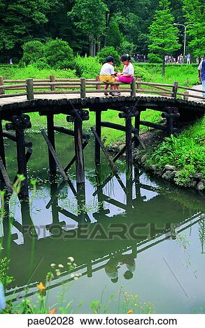 child, bridge, danger, reflection, park, human, oriantal View Large Photo Image Stock Photo - child, bridge, danger, reflection, park, human, oriantal. Fotosearch