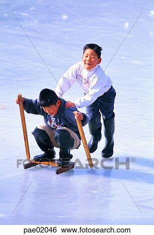 sled, child, sleighing, Icyroad, boy, winter, human View Large Photo Image Stock Photograph - sled, child, sleighing, Icyroad, boy, winter, human. Fotosearch
