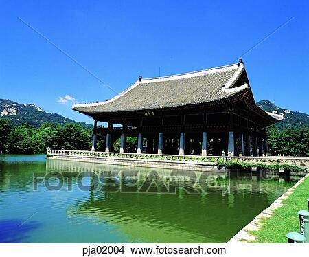 Gyeongbokgung, Gyeonghoeru, pavilion, palace, pond, Stonebridge, Chosun View Large Photo Image Picture - Gyeongbokgung, Gyeonghoeru, pavilion, palace, pond, Stonebridge, Chosun. Fotosearch
