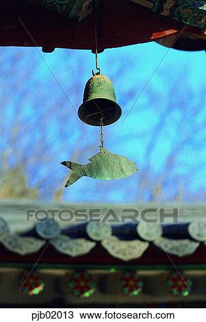 Janggoksa, landscape, bell, fish, eaves, Temple, modeling View Large Photo Image Stock Image - Janggoksa, landscape, bell, fish, eaves, Temple, modeling. Fotosearch