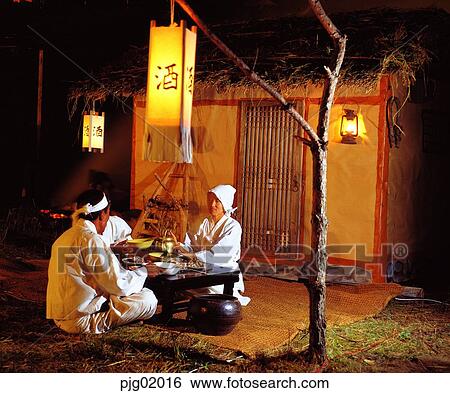 Koreaethnic customs town, ethnic customs town, tavern, Choga house, woman, traditionhouse, ethnic customs View Large Photo Image Stock Photograph - Koreaethnic customs town, ethnic customs town, tavern, Choga house, woman, traditionhouse, ethnic customs. Fotosearch