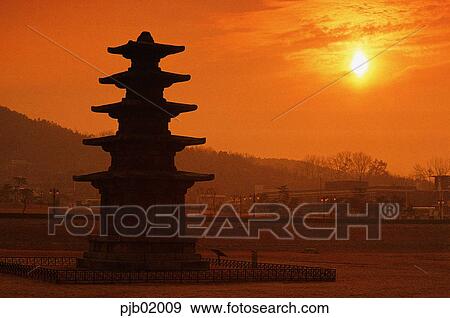 Stock Photo - national treasure No9, national treasure, stonetower, tower, Temple. Fotosearch