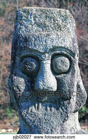 Stock Photo - sculpture, person, Temple, modeling, stone, tradition, Korea. Fotosearch