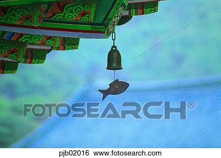Sinleaksa, landscape, bell, fish, eaves, Temple, modeling View Large Photo Image Stock Photograph - Sinleaksa, landscape, bell, fish, eaves, Temple, modeling. Fotosearch