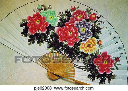 fan, Korean picture, industrial arts, folk tool, living articles, oriental picture, art View Large Photo Image Stock Photo - fan, Korean picture, industrial arts, folk tool, living articles, oriental picture, art. Fotosearch