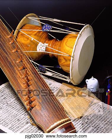 Kayakum, Changgu, musical instruments, traditionmusical instruments, local customs, folk customs, Korean culture View Large Photo Image Stock Image - Kayakum, Changgu, musical instruments, traditionmusical instruments, local customs, folk customs, Korean culture. Fotosearch