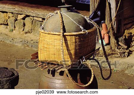 water jar, folk tool, living implements, living articles, Jejudo, Korea place name, house View Large Photo Image Stock Photo - water jar, folk tool, living implements, living articles, Jejudo, Korea place name, house. Fotosearch